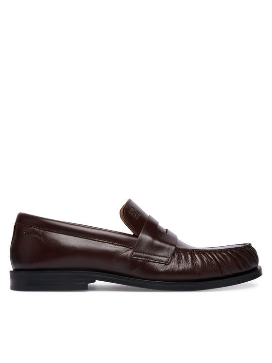 Calvin Klein Lordsy Ess Rubber Loafer Wr Pol Lth HM0HM02171 Brązowy ciemny