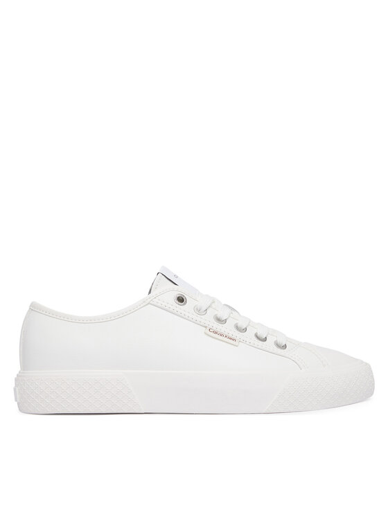 Calvin Klein Trampki Vulc Lace Up Low Lth HW0HW03077 Biały