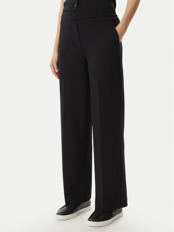 Calvin Klein Spodnie materiałowe LV044F648G Czarny Regular Fit