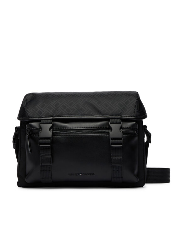 Tommy Hilfiger Saszetka Th Nylon Jacquard Satchel AM0AM14404 Czarny