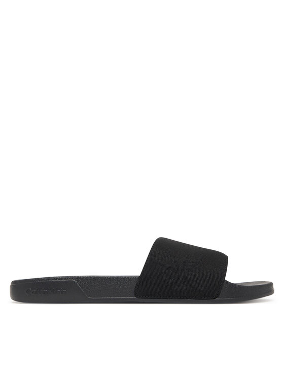 Calvin Klein Klapki Ess Slide Hf Side Logo Cv HM0HM02227 Czarny