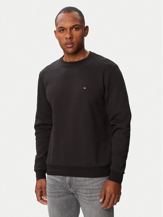 Tommy Hilfiger Sweter Essential MW0MW37241 Czarny Regular Fit