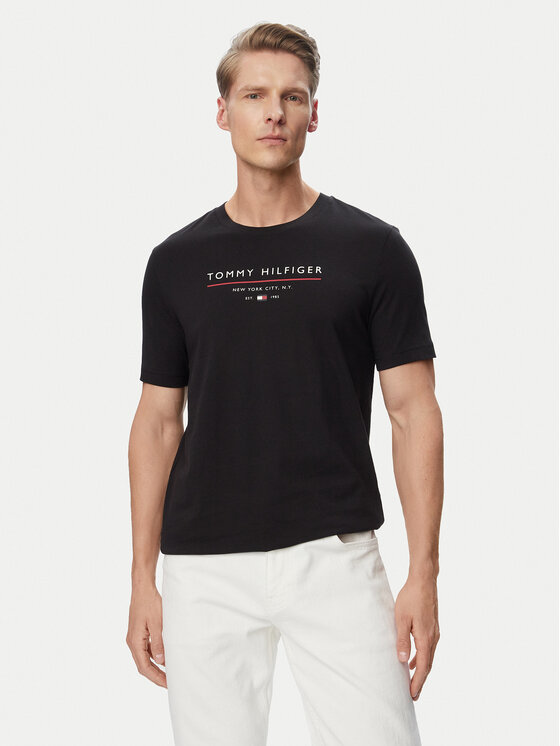 Tommy Hilfiger T-Shirt Brand Love MW0MW44359 Czarny Regular Fit