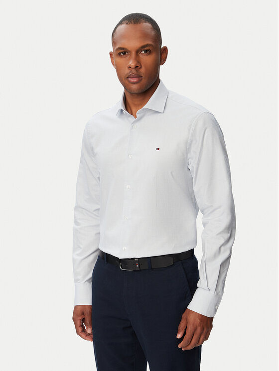 Tommy Hilfiger Koszula MW0MW43747 Niebieski jasny Regular Fit