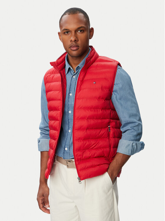 Tommy Hilfiger Kamizelka MW0MW37677 Czerwony Regular Fit