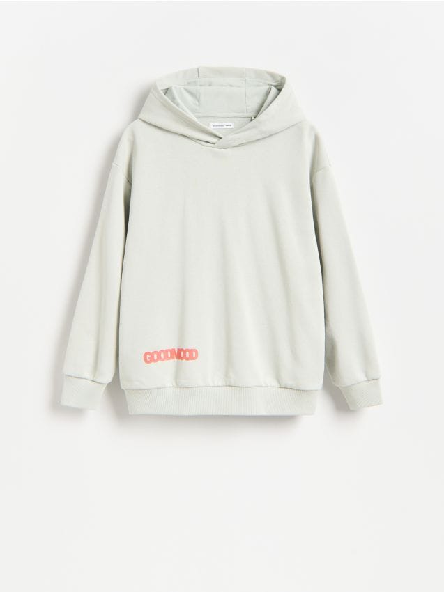 Reserved - Bluza z kapturem - jasnozielony