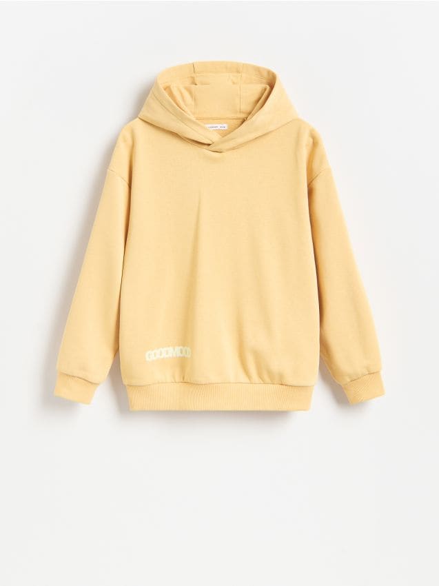 Reserved - Bluza z kapturem - bursztynowy