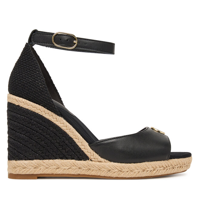 Espadryle Tommy Hilfiger Plate High Wedge Espad FW0FW09517 Czarny