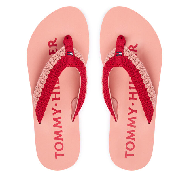 Japonki Tommy Hilfiger CROCHET SUMMER SANDA FW0FW09417 Różowy