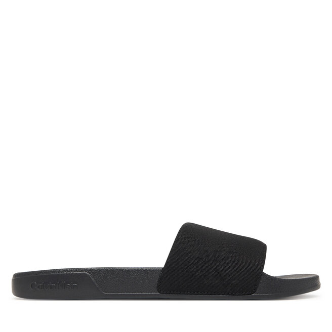 Klapki Calvin Klein Ess Slide Hf Side Logo Cv HM0HM02227 Czarny