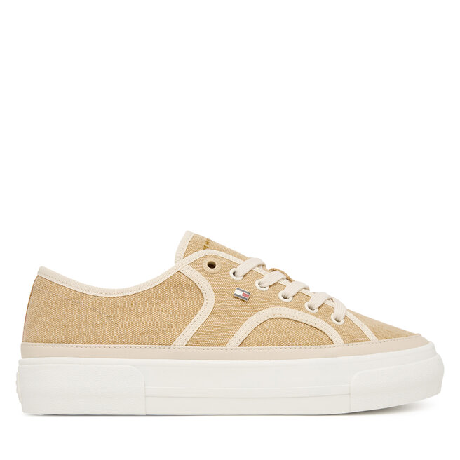 Tenisówki Tommy Hilfiger Platform Vulc Piping FW0FW09394 Żółty
