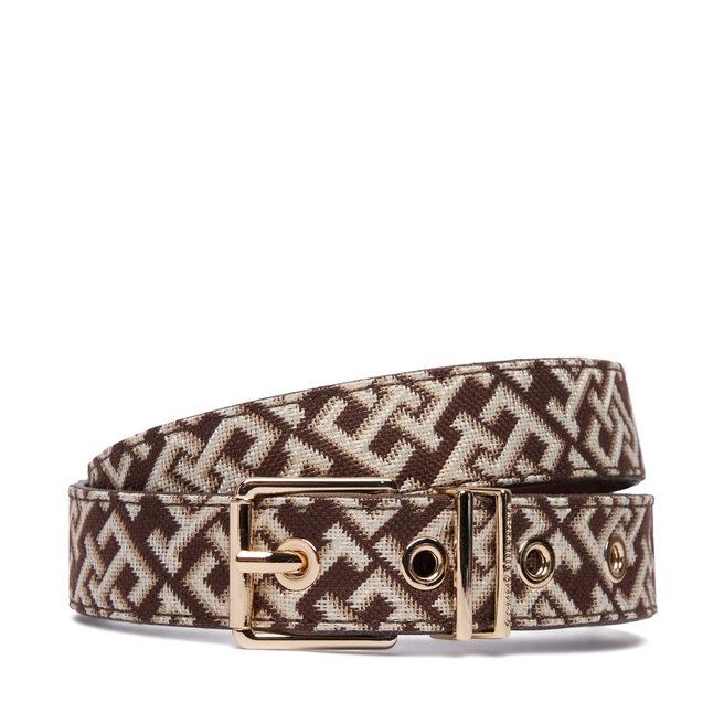 Pasek Tommy Hilfiger Th Square 2.5 Jacquard AW0AW18894 Brązowy