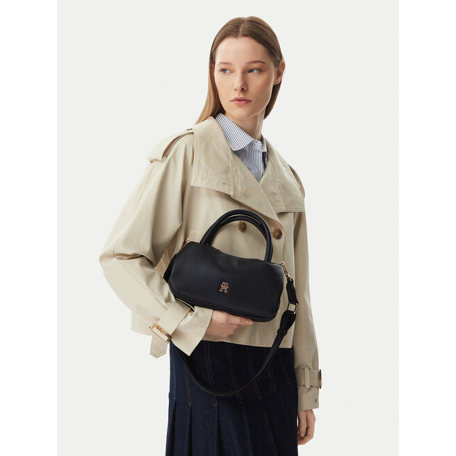 Torebka Tommy Hilfiger Th Logotape Mini Satchel AW0AW18743 Czarny