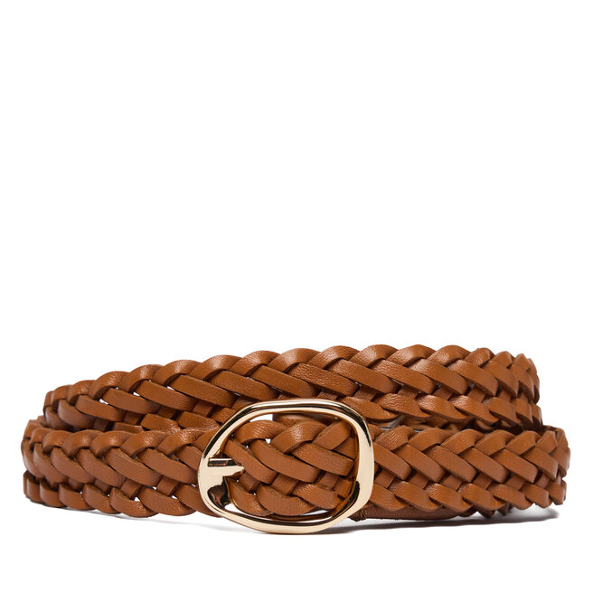 Pasek Tommy Hilfiger Th Sculpt 2.0 Woven AW0AW18696 Brązowy