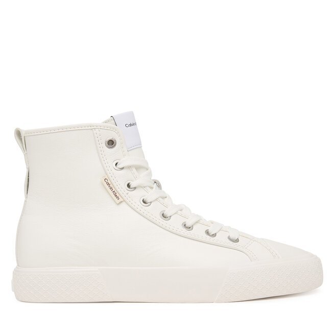 Trampki Calvin Klein Vulc Lace Up Hightop Lth HW0HW03076 Biały