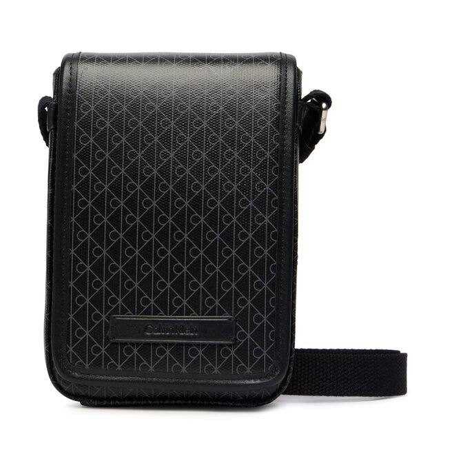 Etui na telefon Calvin Klein Emblem Aop Coated Phone Crossbod LV04D1218G Czarny