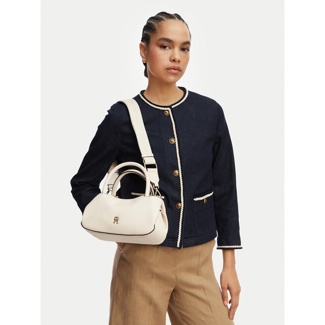 Torebka Tommy Hilfiger Th Logotape Mini Satchel AW0AW18743 Biały
