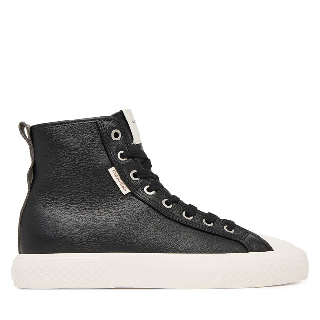 Trampki Calvin Klein Vulc Lace Up Hightop Lth HW0HW03076 Czarny
