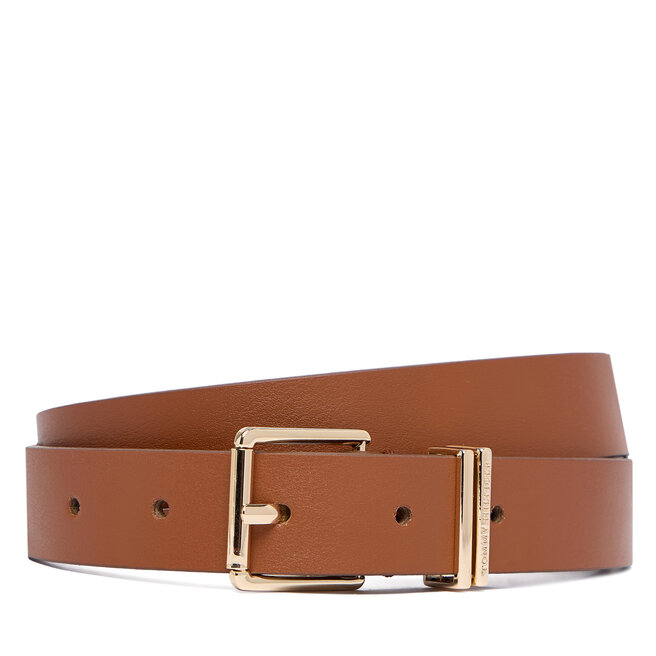 Pasek Tommy Hilfiger Th Square 2.5 AW0AW18692 Brązowy