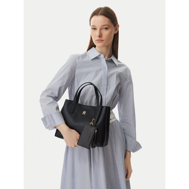 Torebka Tommy Hilfiger Th Icon Mini Satchel AW0AW18722 Czarny