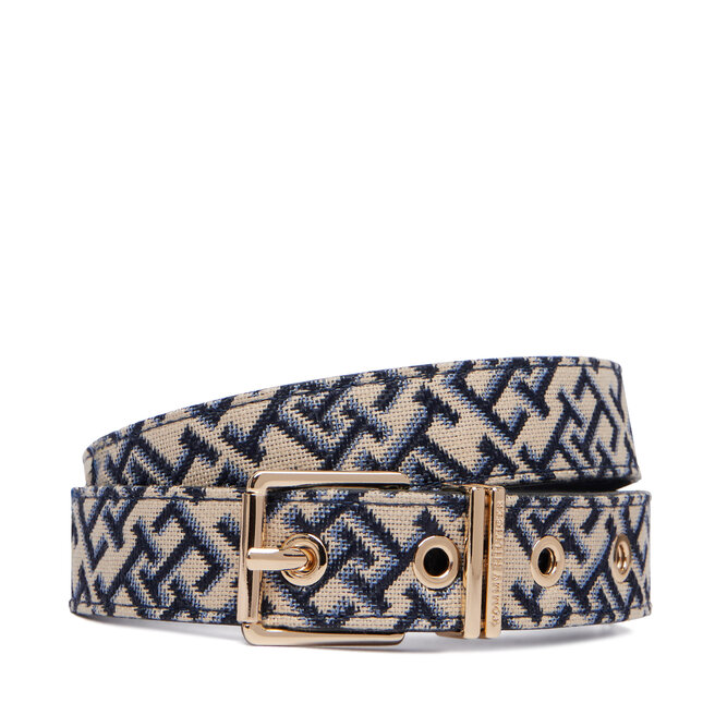 Pasek Tommy Hilfiger Th Square 2.5 Jacquard AW0AW18894 Beżowy