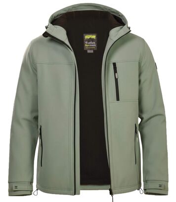 Kurtka softshell Mężczyzna Atlas For Men - Kolor : Zielony - Rozmiar : 4XL