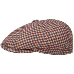 Kaszkiet Yelsham Check by Lierys, beżowo-czerwony, XL (60-61 cm)