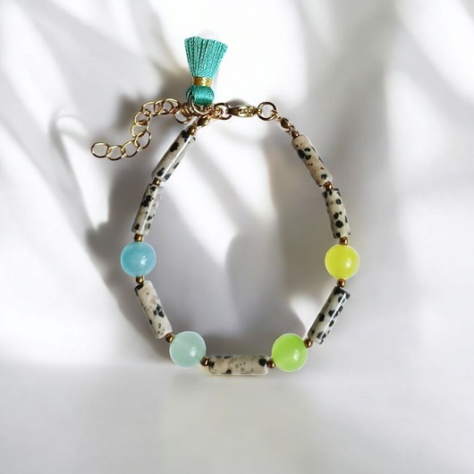Bransoletka : summer JASPER collection : jaspis i jadeit