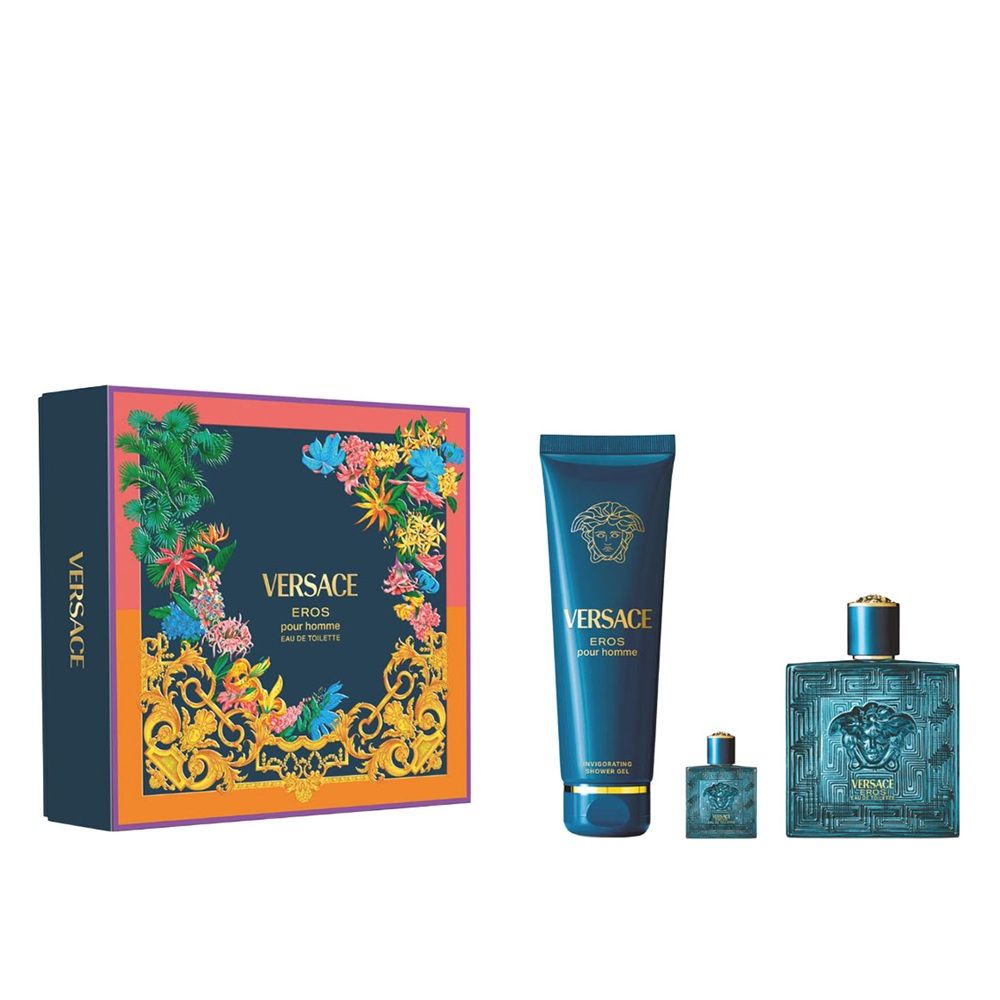Eros Pour Homme zestaw woda toaletowa spray 100ml + żel pod prysznic 150ml + miniatura wody toaletowej spray 5ml