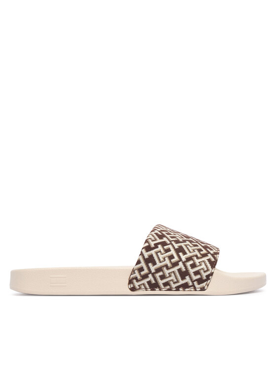 Tommy Hilfiger Klapki Monogram Pool Slide FW0FW09423 Brązowy