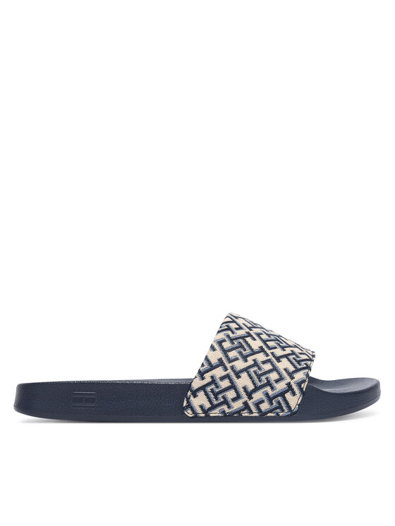 Tommy Hilfiger Klapki Monogram Pool Slide FW0FW09423 Granatowy