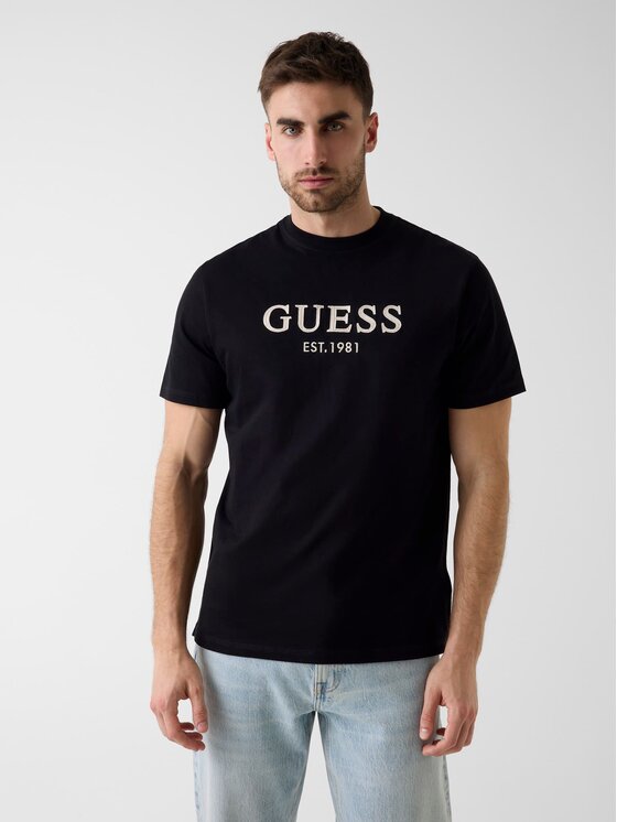 Guess T-Shirt 182676 Czarny Classic Fit