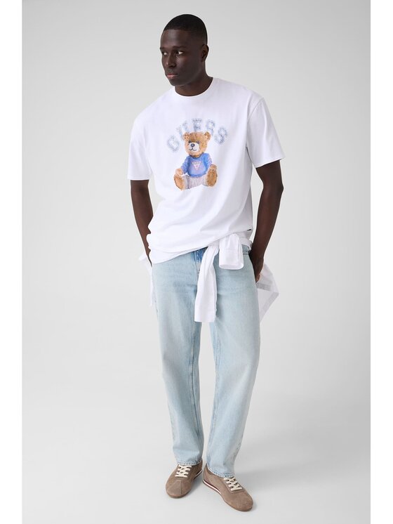 Guess T-Shirt 182885 Biały Classic Fit
