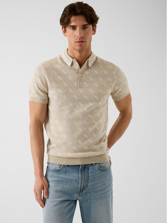 Guess Sweter 183052 Beżowy Classic Fit