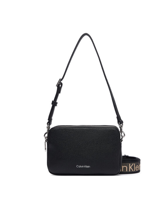 Calvin Klein Torebka Webbing 2X Strap Camera Bag LV04F3656G Czarny