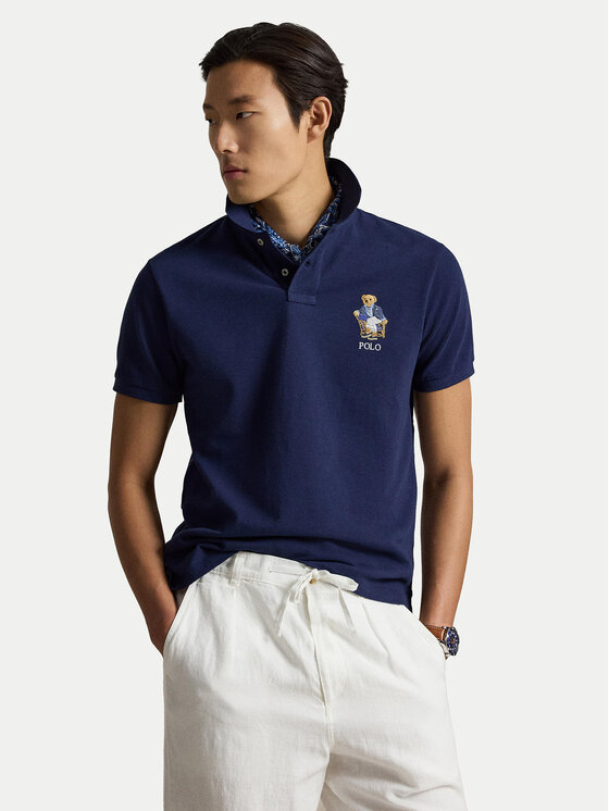 Polo Ralph Lauren Polo 710B18546001 Granatowy Regular Fit