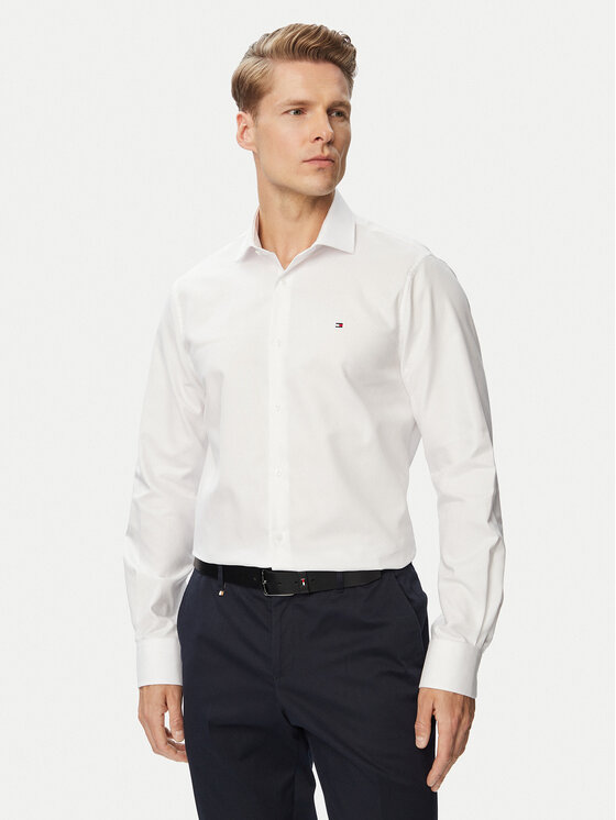 Tommy Hilfiger Koszula MW0MW43747 Biały Regular Fit
