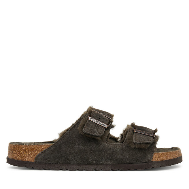 Klapki Birkenstock Arizona Shearling 1020566 Brązowy