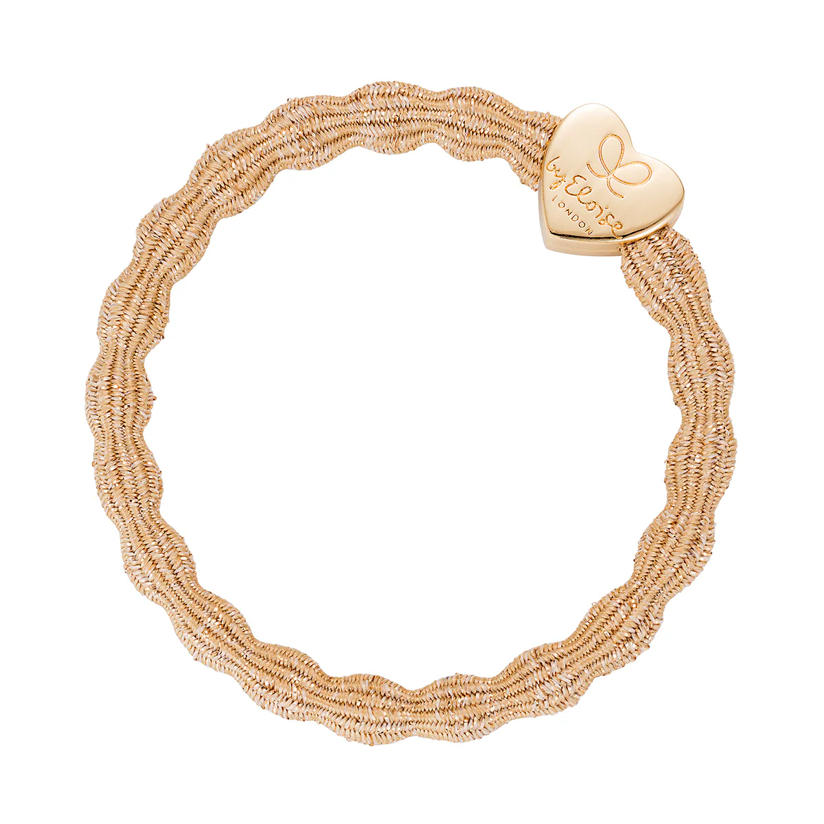 By Eloise London Metallic Gold Heart Gumka do włosów dla kobiet kolor Gold