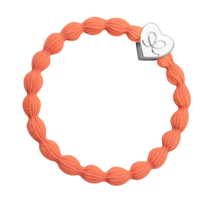 By Eloise London Silver Heart Gumka do włosów dla kobiet kolor Neon Orange