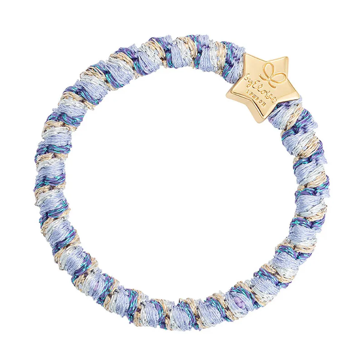 By Eloise London Woven Gold Star Gumka do włosów dla kobiet kolor Ocean Breeze