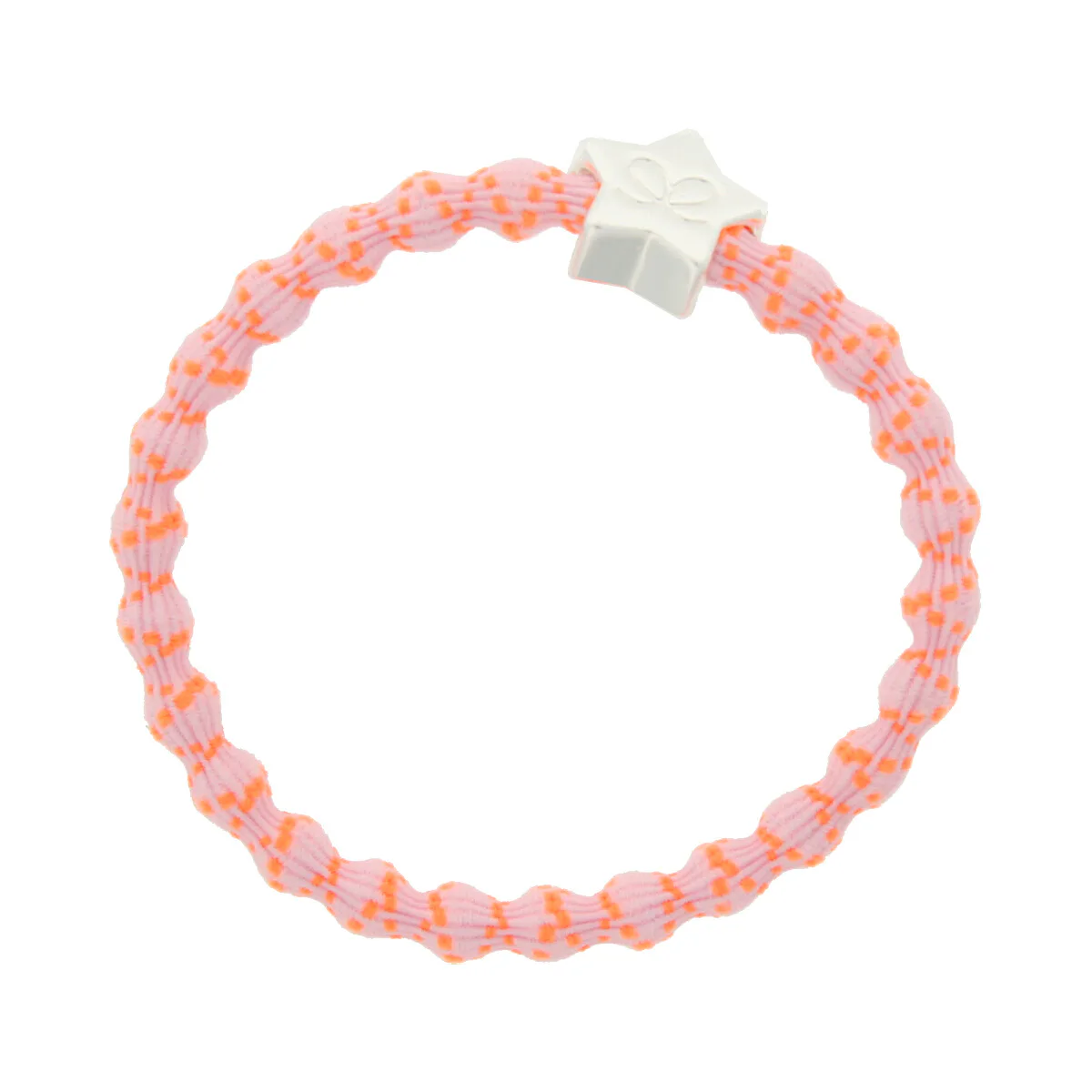 By Eloise London Silver Star Gumka do włosów dla kobiet kolor Orange on Pink