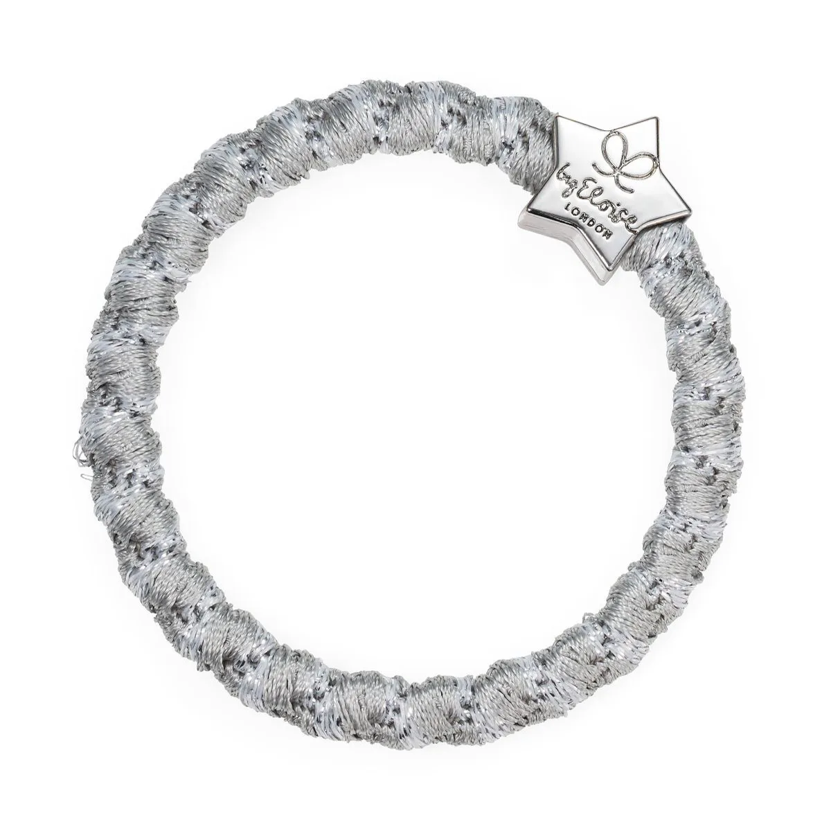 By Eloise London Silver Star Woven Silver Shimmer