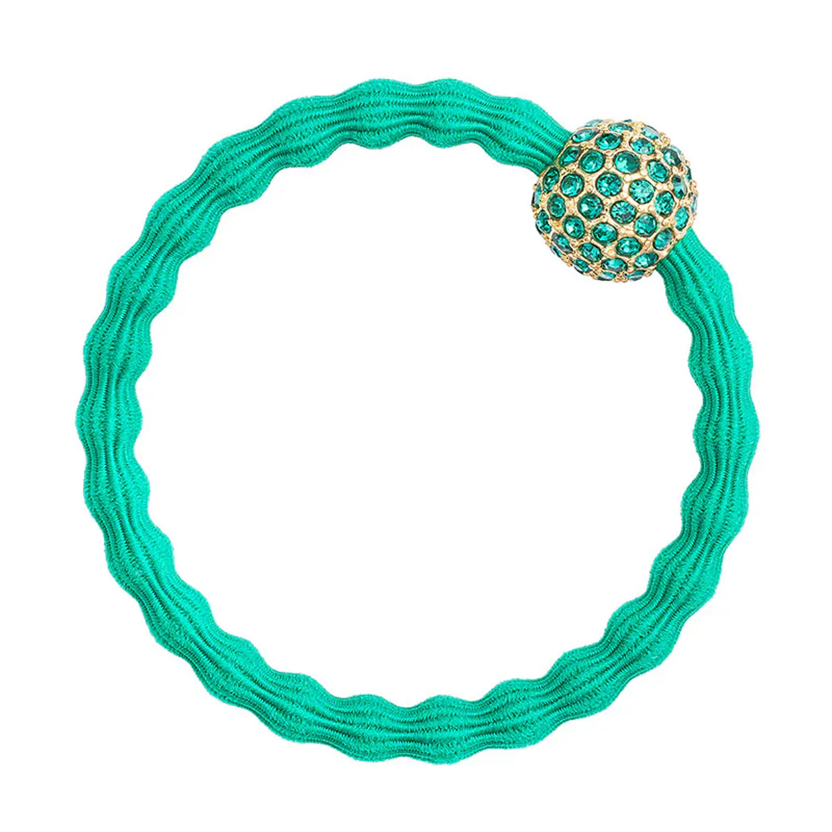 By Eloise London Bling Charms Disco Ball Gumka do włosów dla kobiet kolor Emerald Green