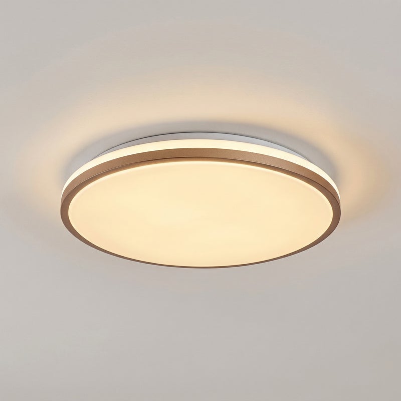 Plafon LED Slava 18W tworzywo sztuczne złoty wym:6x34x34cm IP44 Rabalux