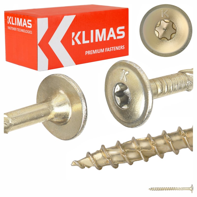 Wkręty ciesielskie TORX 5x60 mm 150 szt. talerzowe do drewna Klimas WKCP