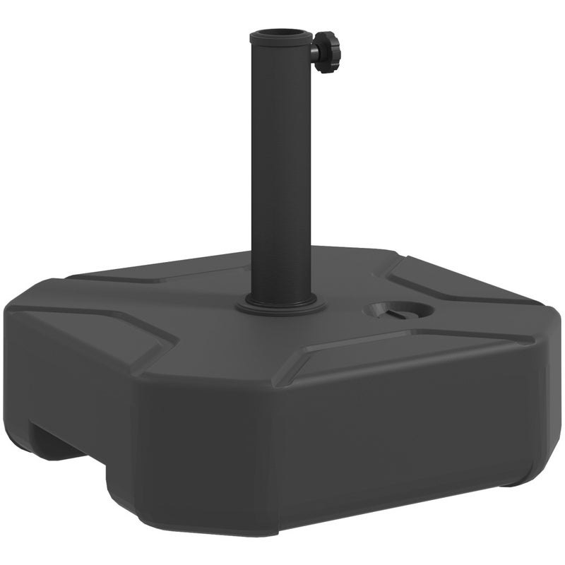 Stojak do parasola ogrodowego 25kg wypełniany kwadratowy do parasoli 38/48mm solidny uchwyt podstawa balkon taras