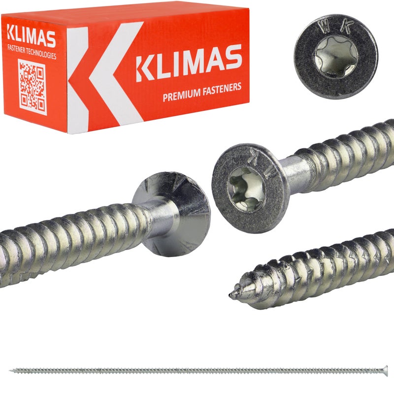 Wkręty ciesielskie 10x600 mm 25 szt. torx pełny gwint stożkowe Klimas WKFS
