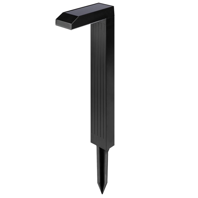 Lampa ogrodowa solarna LED słupek wbijany 53cm 3CCT 3000-6000K z czujnikiem zewnętrzna czarna MasterLED