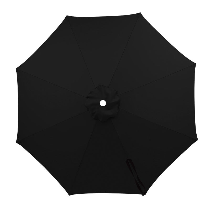 Zapasowa czasza do parasola ogrodowego, wodoodporna i odporna na promieniowanie UV, czarna, 200 cm - 8 żeber
